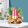 2D Flat Acrylic Ice Cream Fruit DIY Desktop Diamond Art Kits for Adults Beginner