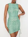 Floral-Print Sleeveless Sexy Mini Dress