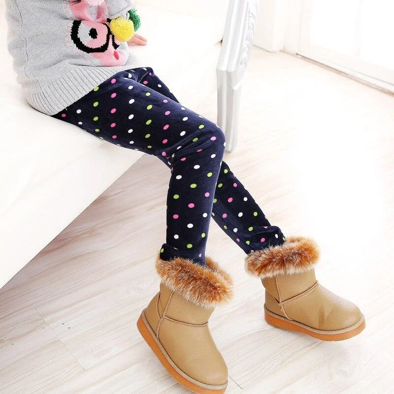 Girls Pants Kids Autumn Winter Keep Warm Leggings Thicken Pencil Pants for Girl 2 3 4 5 6 7 8 Years Children Trousers