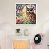 Glass Painting-Owl-11CT Stamped Cross Stitch 40*40cm/15.75*15.75in