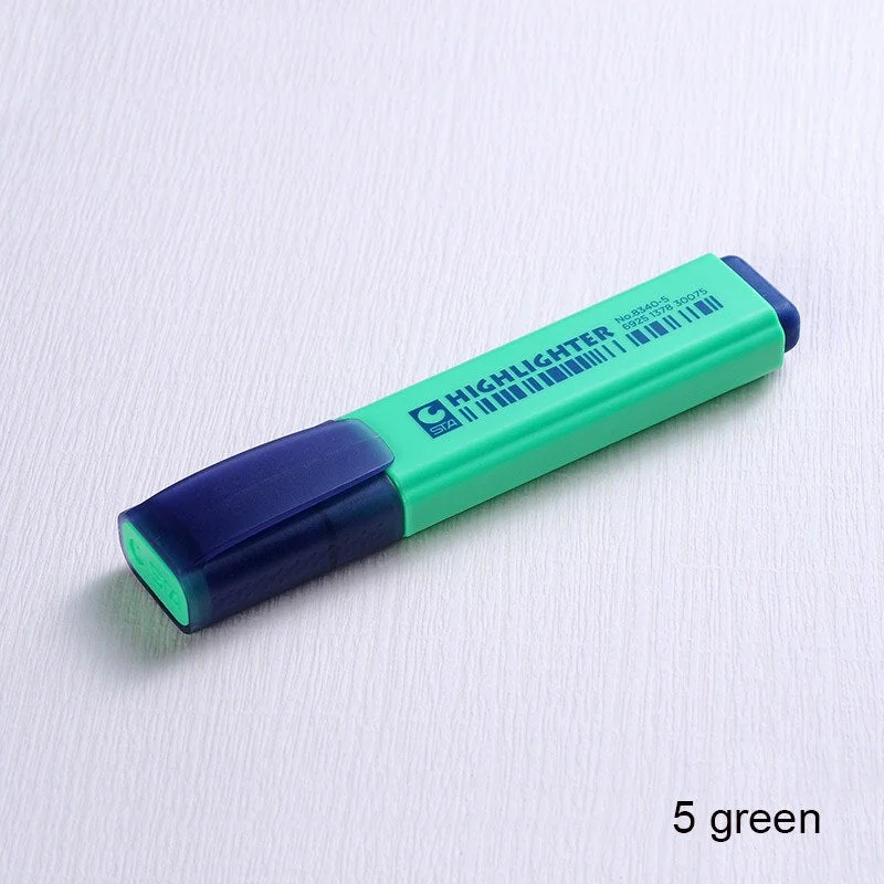 8 Colors Single Kawaii Highlighters Safe Non-toxic Highlighter Marker Color Pens for Student Stationery Office School Supplies