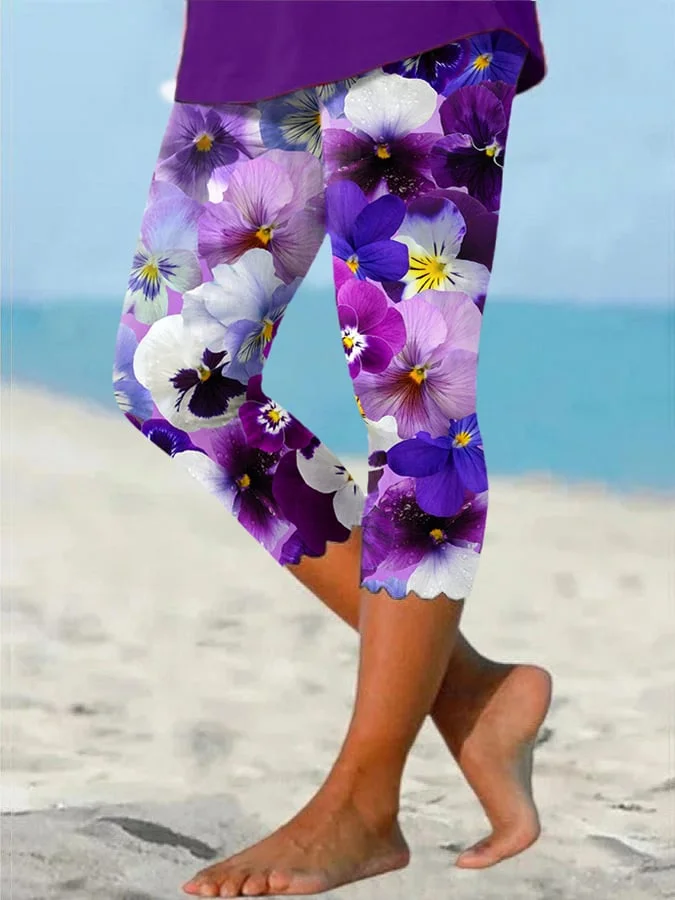 Women'S Floral Print Leggings