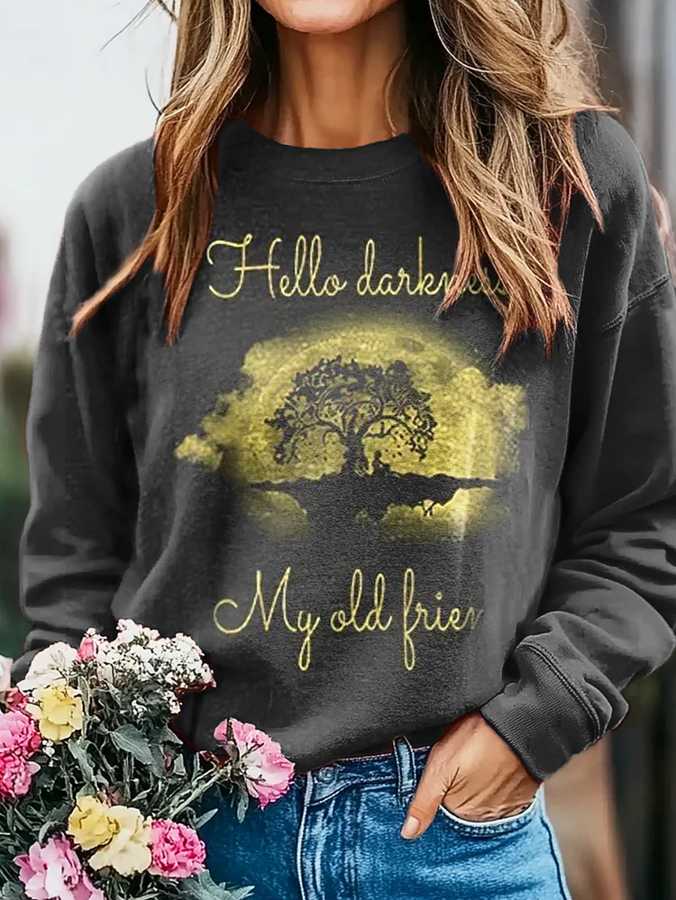 Graphic Art Print Casual Sweatshirt