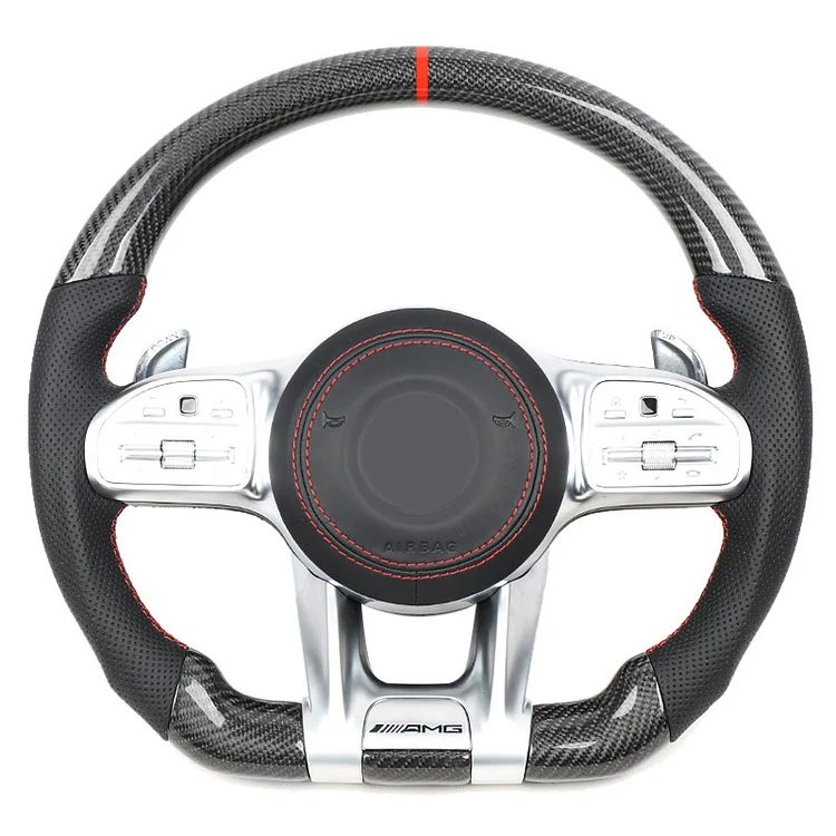 ITN AUTO Custom steering wheel dashboard New Model Carbon Fiber Steering WheeL Fit for A B E GLA CLA GLC GLS GLE C Class W205 W204 W222 itunning ITN Auto
