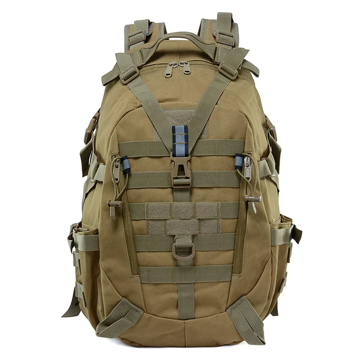 Army Rucksack Large Capacity Camo Backpack Waterproof (Khaki)