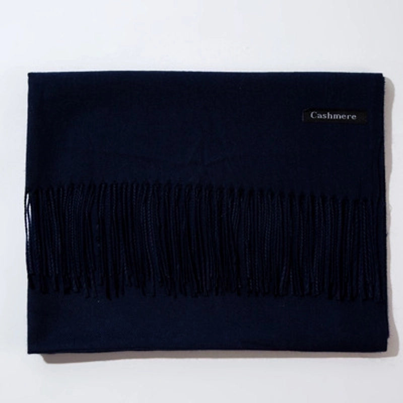 New Cashmere Scarf Female Korean Autumn And Winter New Solid Color Tassel Shawl Thick Warm Scarf