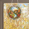 Diamond Painting Acrylic Country Stream Window Hanging Pendant for Home Decor
