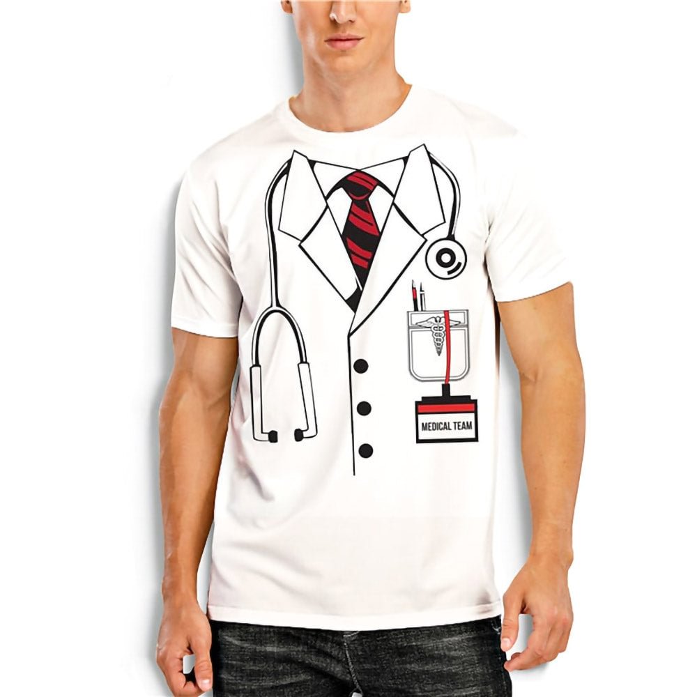 3D Graphic Short Sleeve Shirts Doctor