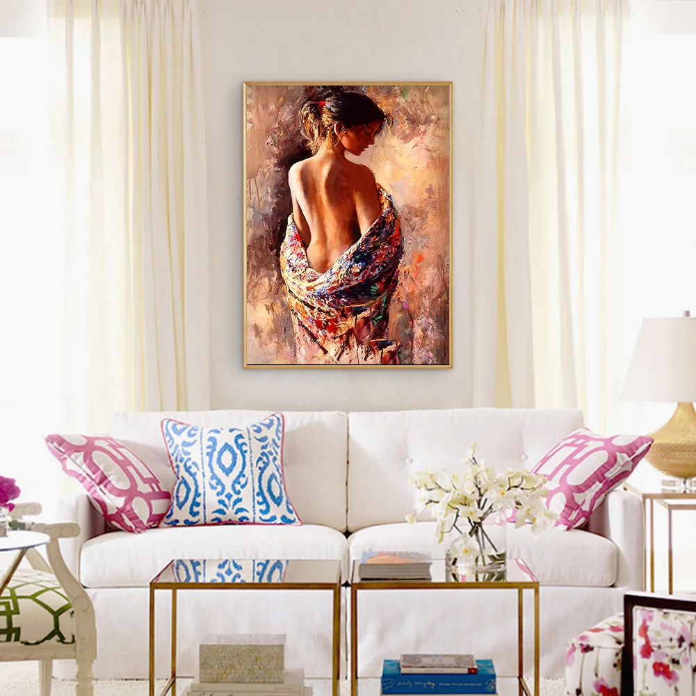 Diamond Painting - Full Round Drill - Charming Woman(30*40cm)