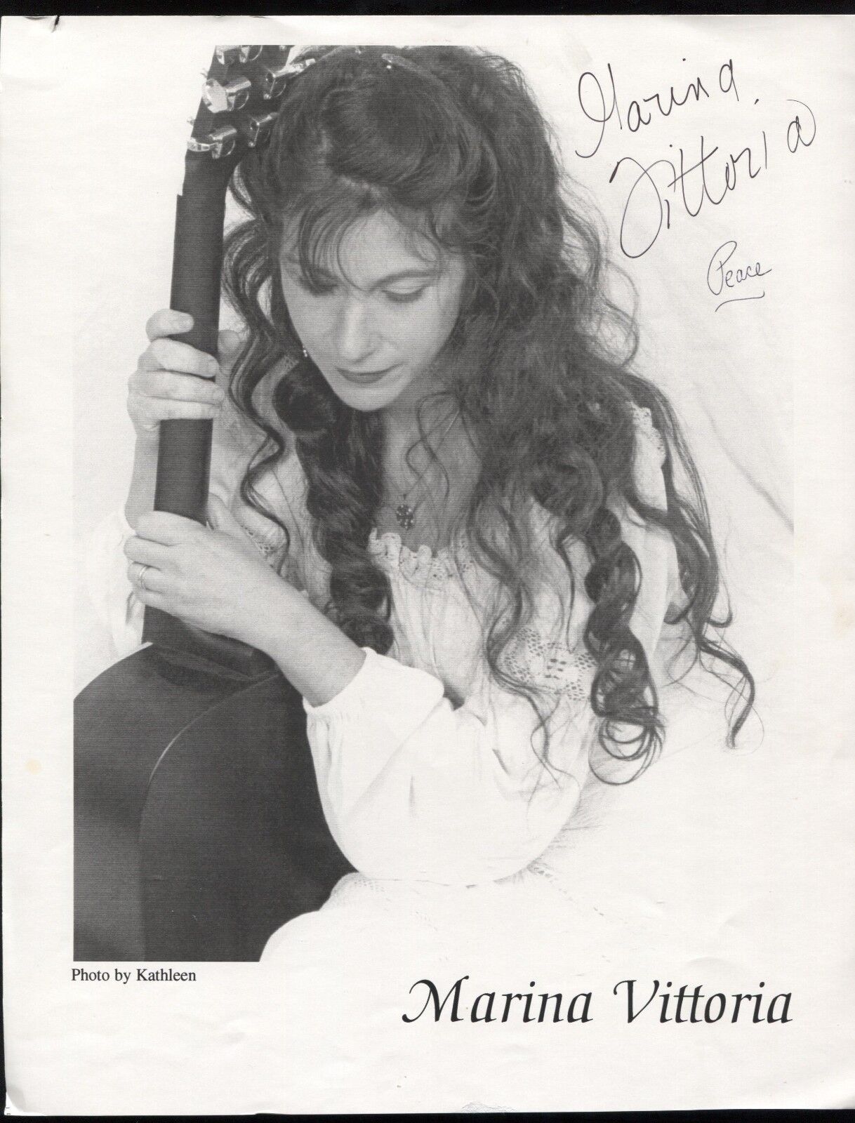 Marina Vittoria Signed 8x10 Photo Poster painting Autographed Photo Poster paintinggraph Vintage Signature