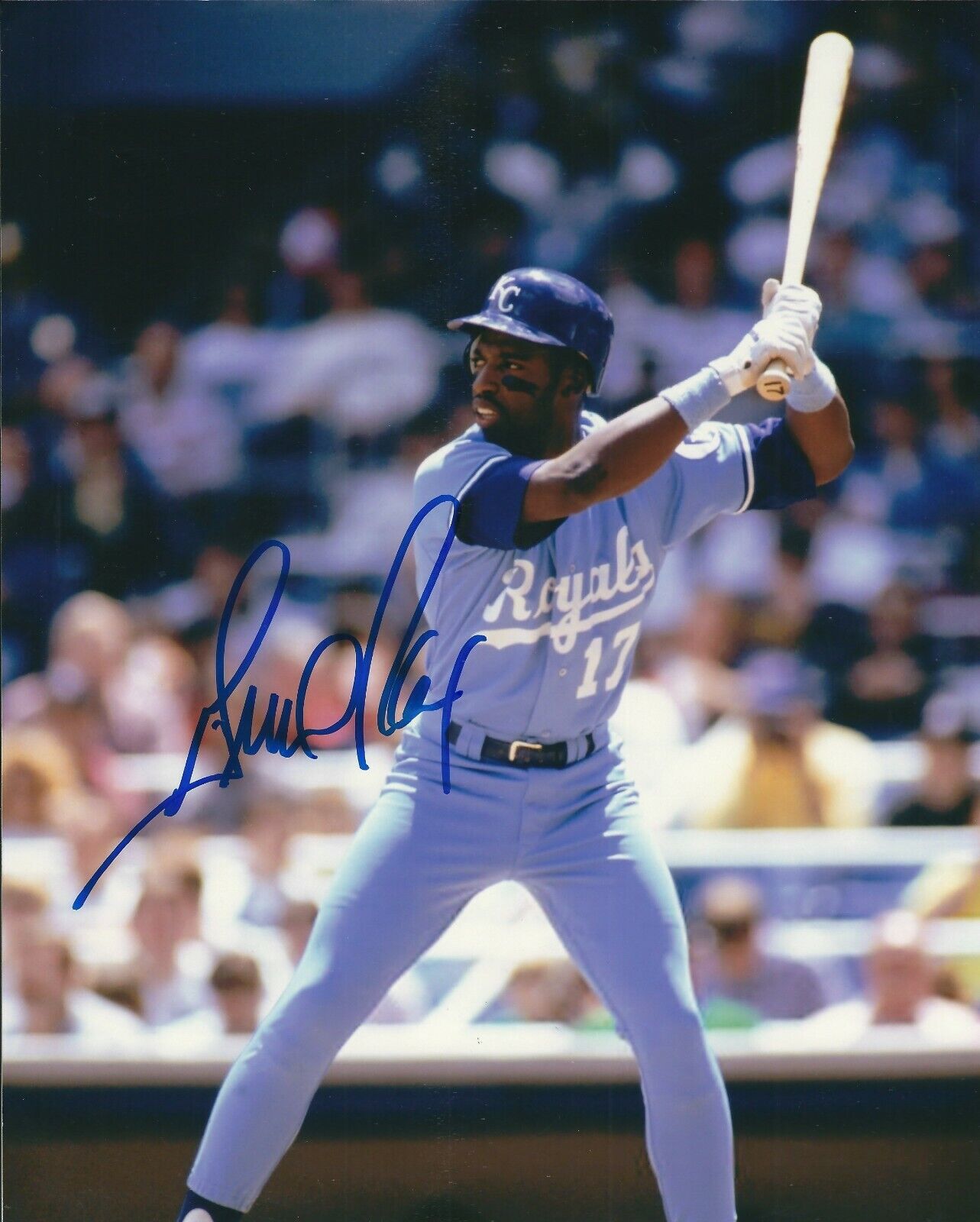 Signed 8x10 GERALD PERRY Kansas City Royals Autographed Photo Poster painting - w/COA