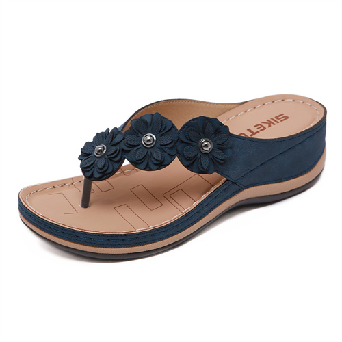 Sandals With Arch Support Anti-Slip Wedges Sandal Vintage Flip Flop Comfortable Slippers Casual Wedge Flat Sandals Shoes