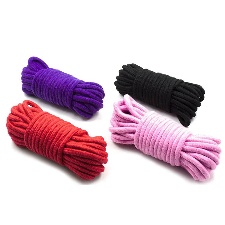 5/10m Sex Slave Bondage Rope Soft Cotton Knitted Rope Bdsm Restraint For Couple - Rose Toy