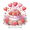 (US Only)2D Flat DIY Flower Cake Desktop Diamond Art Kits Bedroom Table Decoration