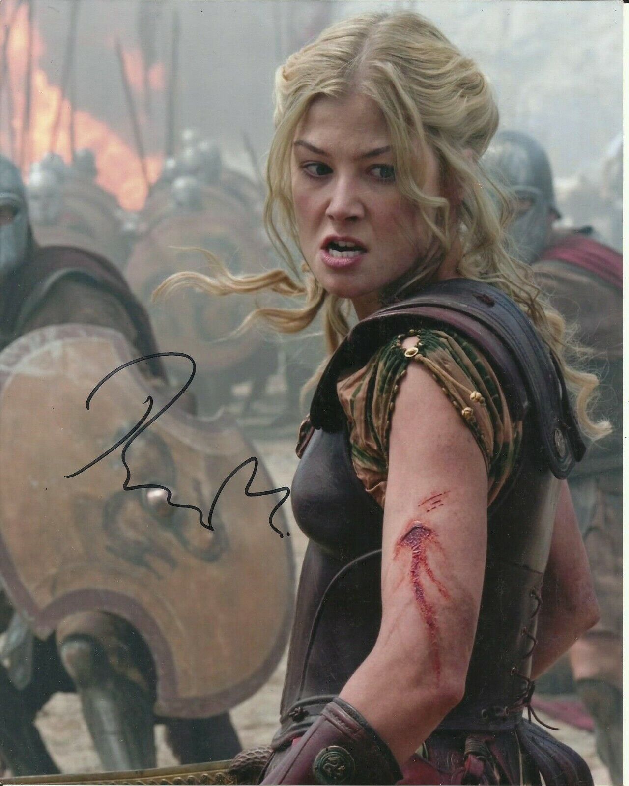 ROSAMUND PIKE SIGNED WRATH OF THE TITANS Photo Poster painting UACC REG 242 (1)