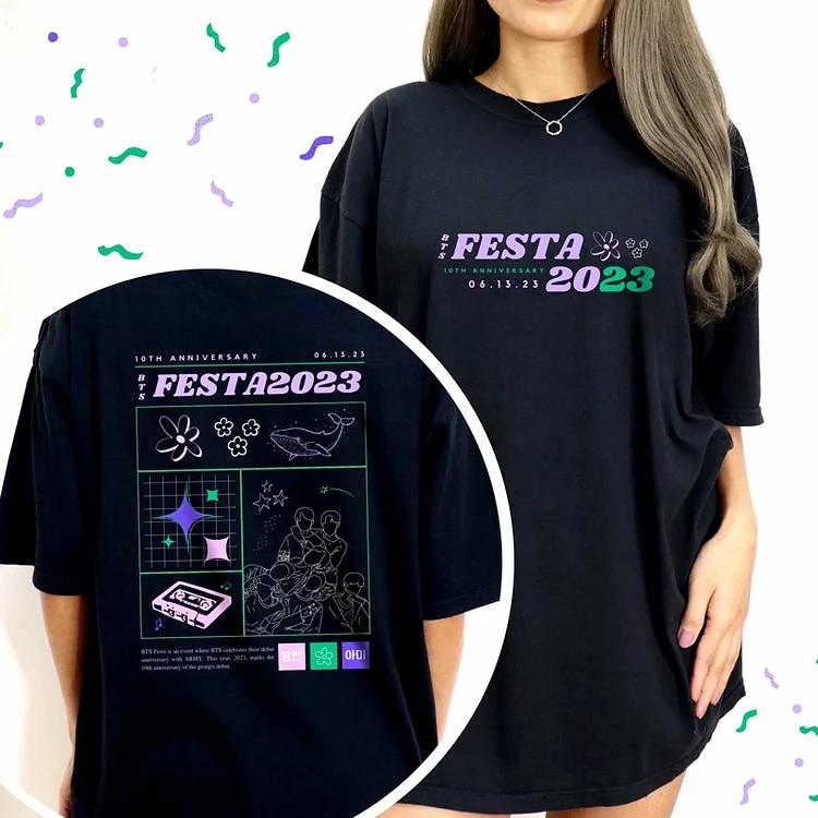 BTS Festa 10th Anniversary Festa Theme T-shirt