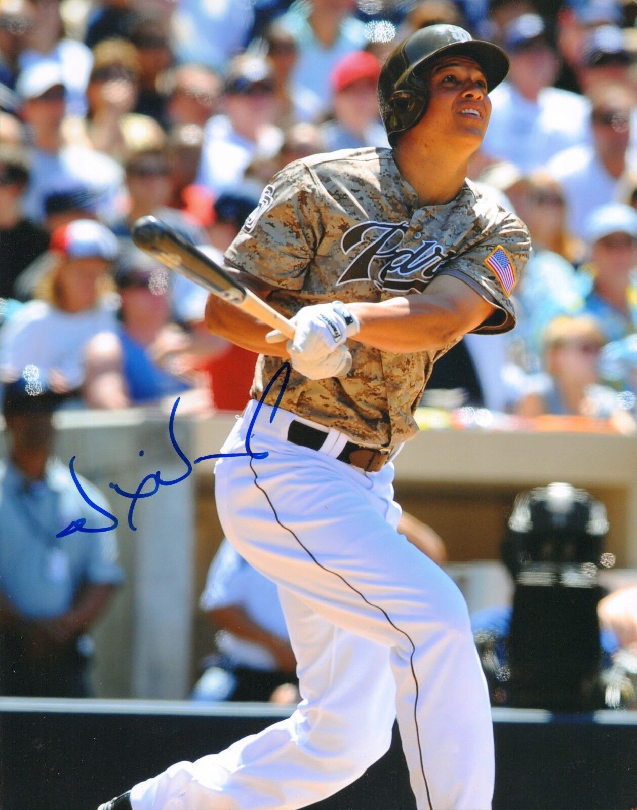 Will Venable Signed Padres Baseball 11x14 Photo Poster painting Auto'd Camouflage Jersey Picture