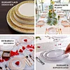 10 Pack | 7" Gold Lace Rim Ivory Plastic Dessert Appetizer Plates, Disposable Salad Plates
