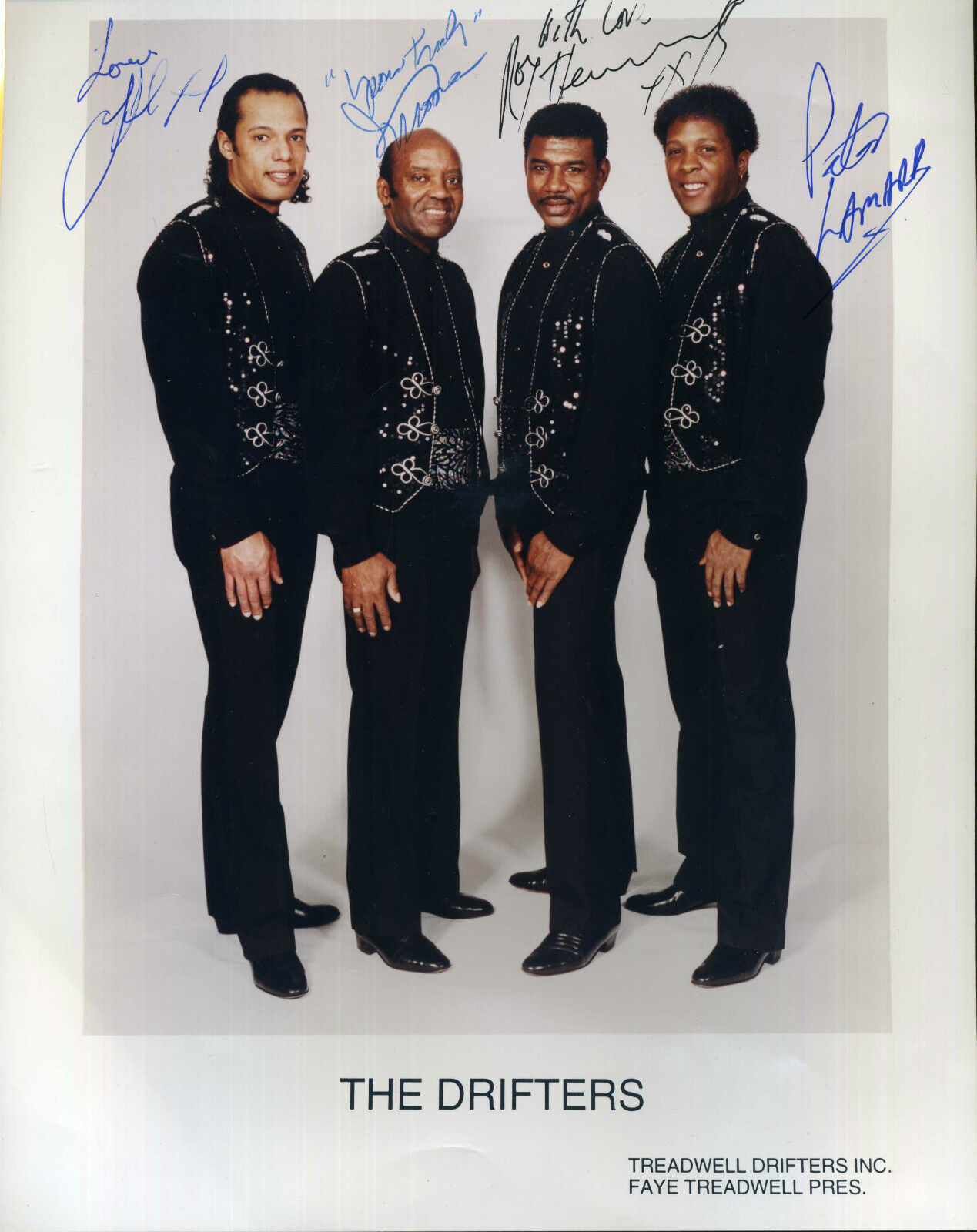 THE DRIFTERS Signed Photo Poster paintinggraph - Pop Stars / Soul Singers - preprint