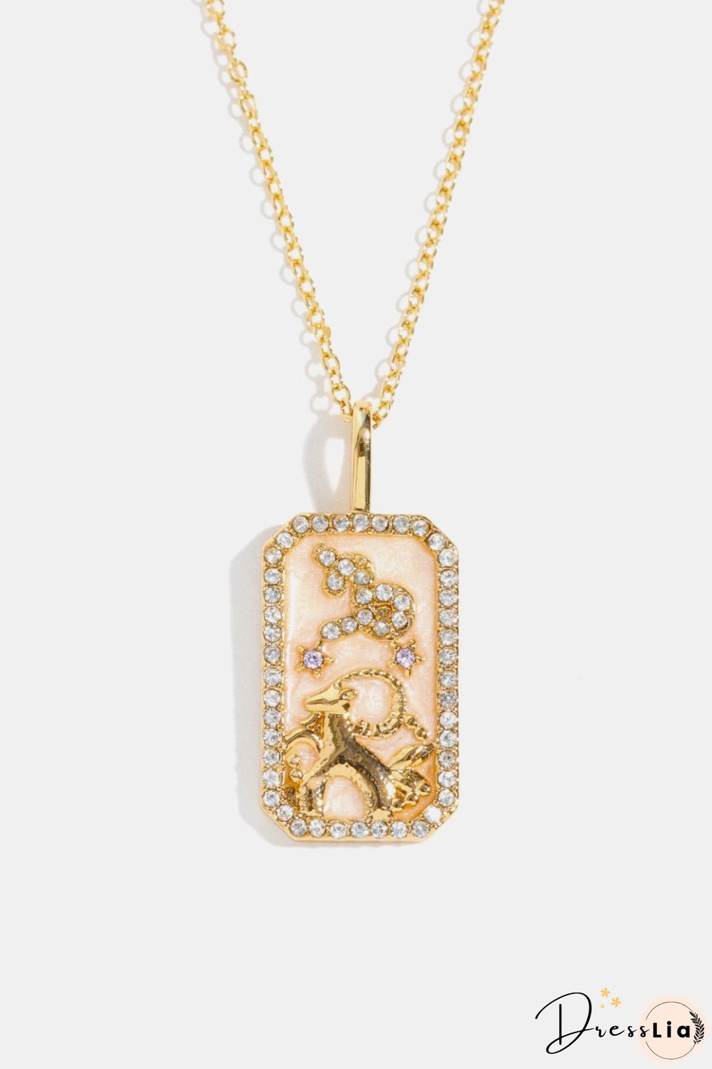 Rhinestone Constellation Pendant Copper Necklace