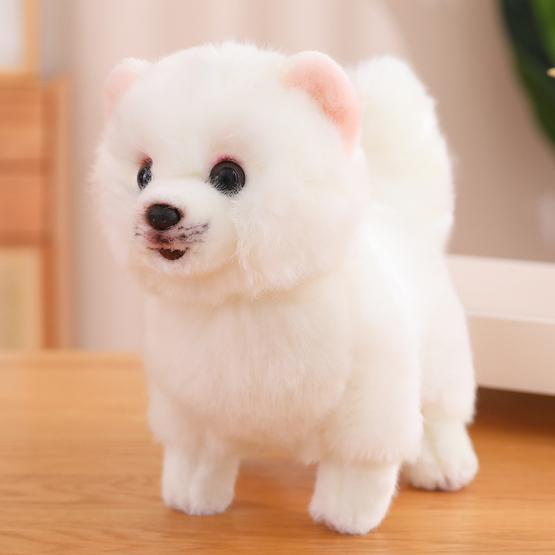 Tegooe Realistic Pomeranian Dog Plush Toy - Soft Stuffed Animal Puppy Doll for Kids
