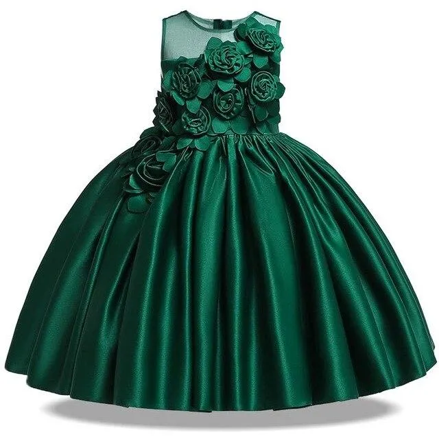 2021 Summer Baby Girl Party Dress Kids Dresses For Girls Children Elegant Birthday Princess Dress Wedding Dress 10 Year Vestidos