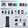 268W 8-Port Fast USB Charging Station with 5 USB-C + 3 USB-A, Portable Multi-Port USB C Wall Charger for iPhone 15-12 Series, iPad Pro, MacBook, Galaxy, Pixel, Switch, and More