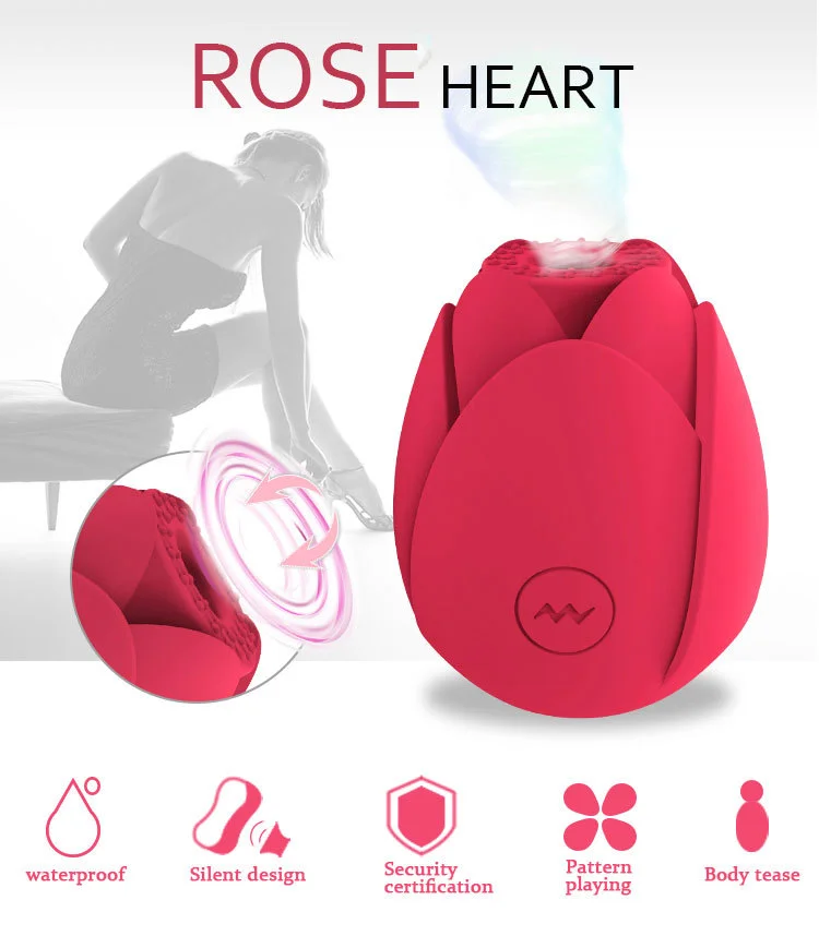 Vavdon -Rose core sucking device milk vibration teasing jumping egg women's masturbation adult sex products women's vibration rod z-54