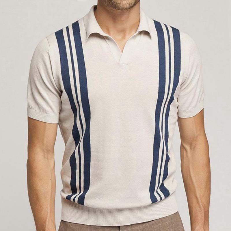 Men's Knitted Short Sleeve Polo Shirt | ARKGET