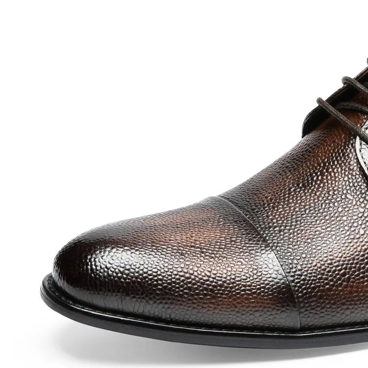 Gentleman's Oxford Shoes Classic Lace Up Formal Shoes Business Lather Shoes-vocosishoes