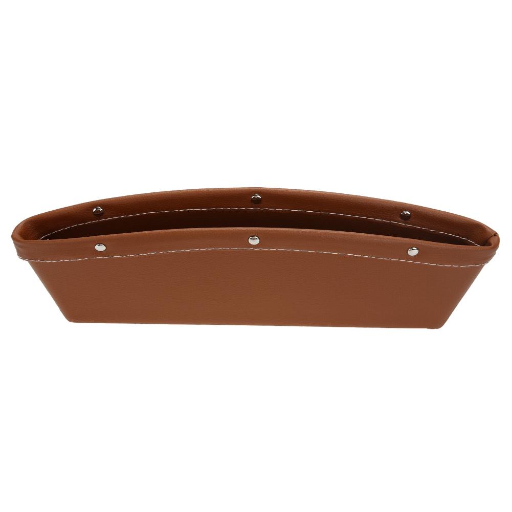 

PU Leather Catcher Box Car Seat Slit Storage Pocket (Brown), 501 Original