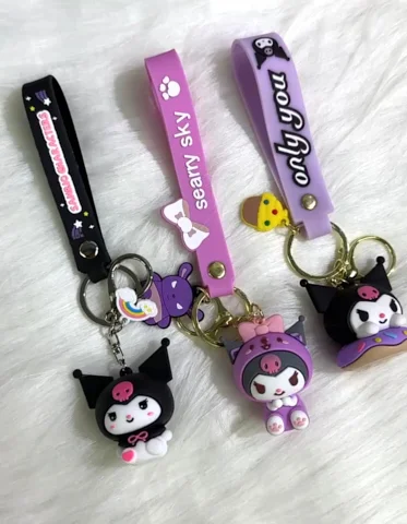 Kuromi 18-in-1 Self Defense Keychain (Kids-Friendly Section) with LIMITED FREEBIE Kuromi Figure & Keychain 