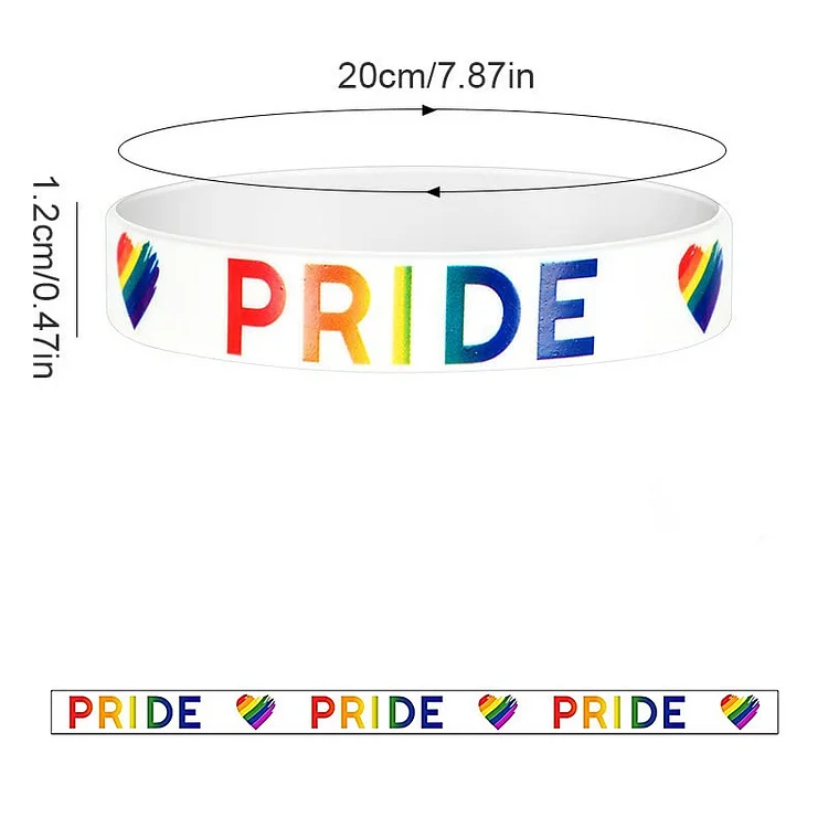 30 pcs of LGBT Pride Month Silicone Handbands  Weloveplugs