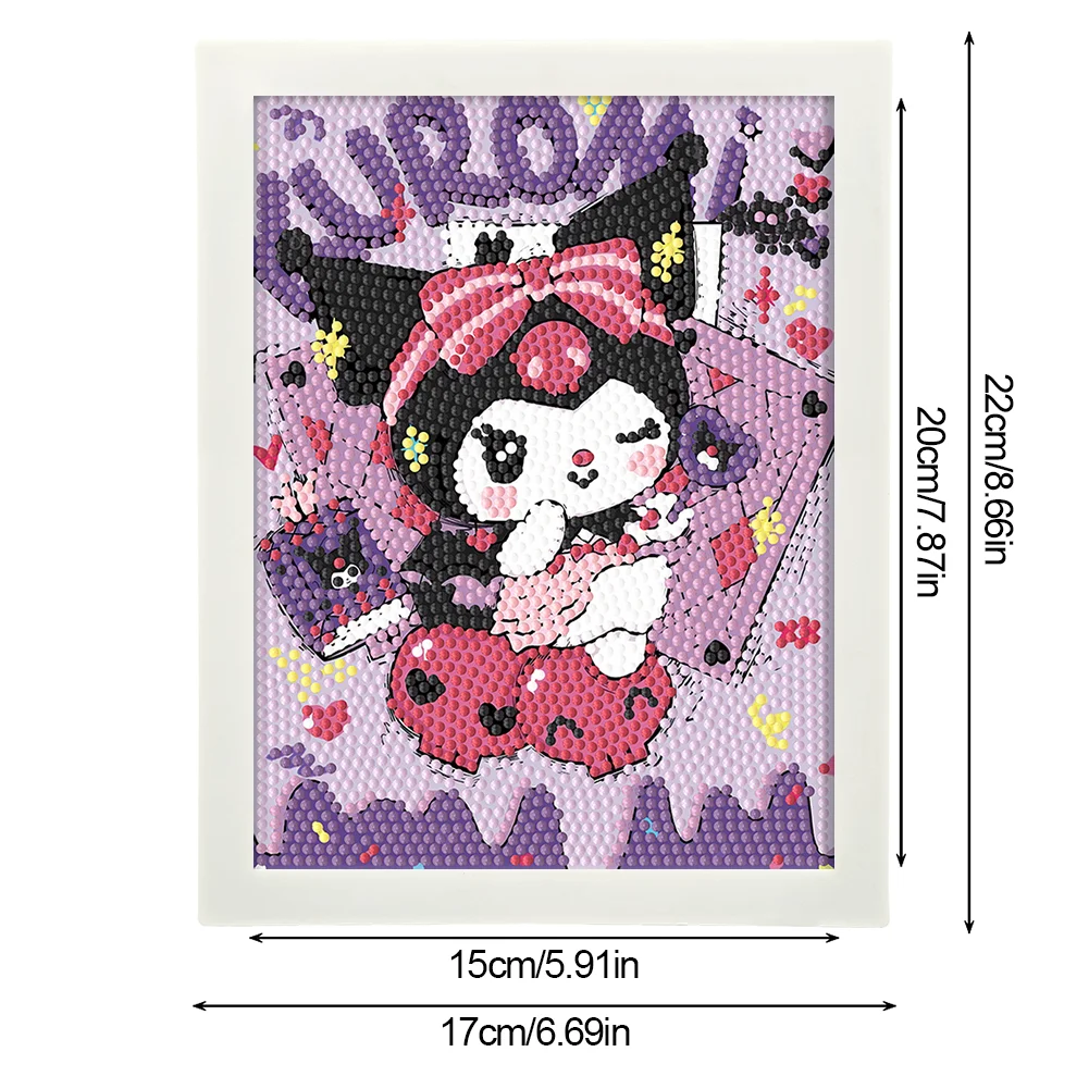 Diamond Painting - Full Round Drill - Kuromi(Canvas|15*20cm)【with Plastic Frame】