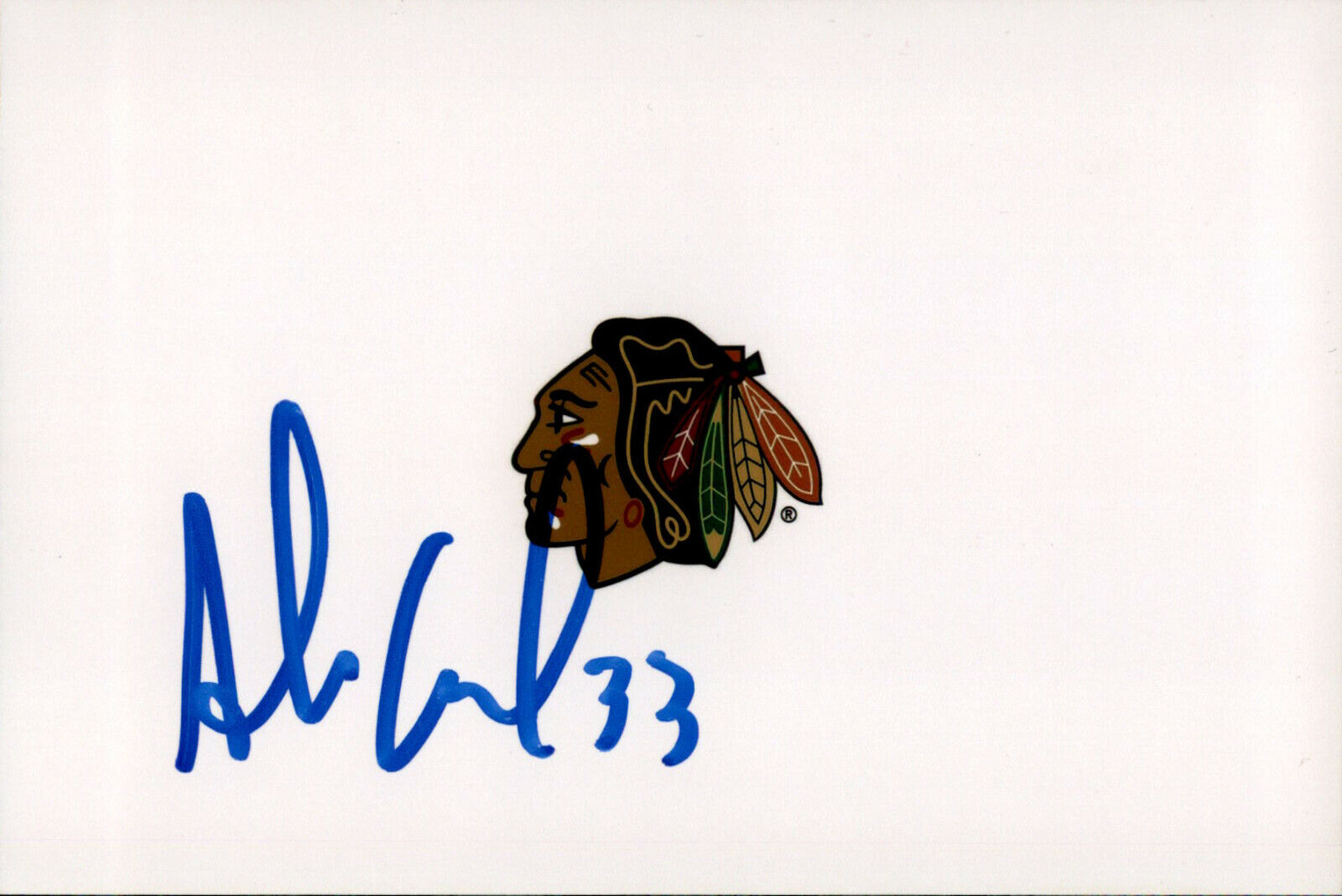 Alexis Gravel SIGNED 4x6 Photo Poster painting CHICAGO BLACKHAWKS #5