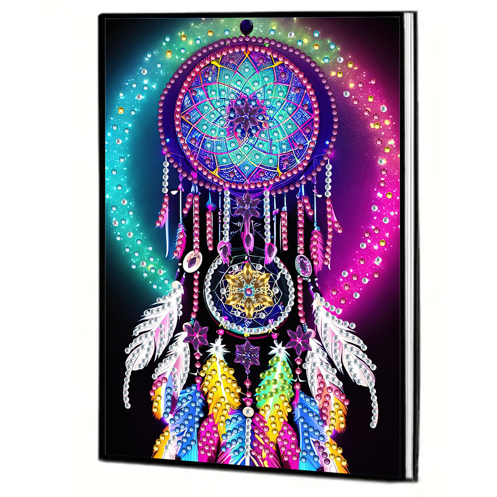 50 Pages A5 Special Shaped Dream Catcher 5D Diamond Drawing Book Art for Teens