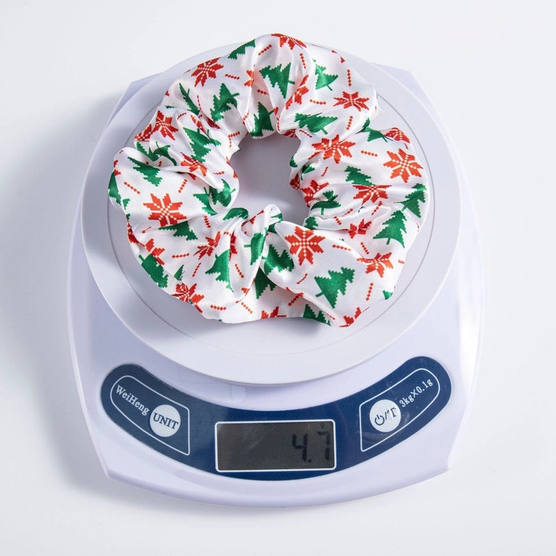 Christmas Minimalist Women’s Christmas Hat Christmas Tree Flakes Hair Tie