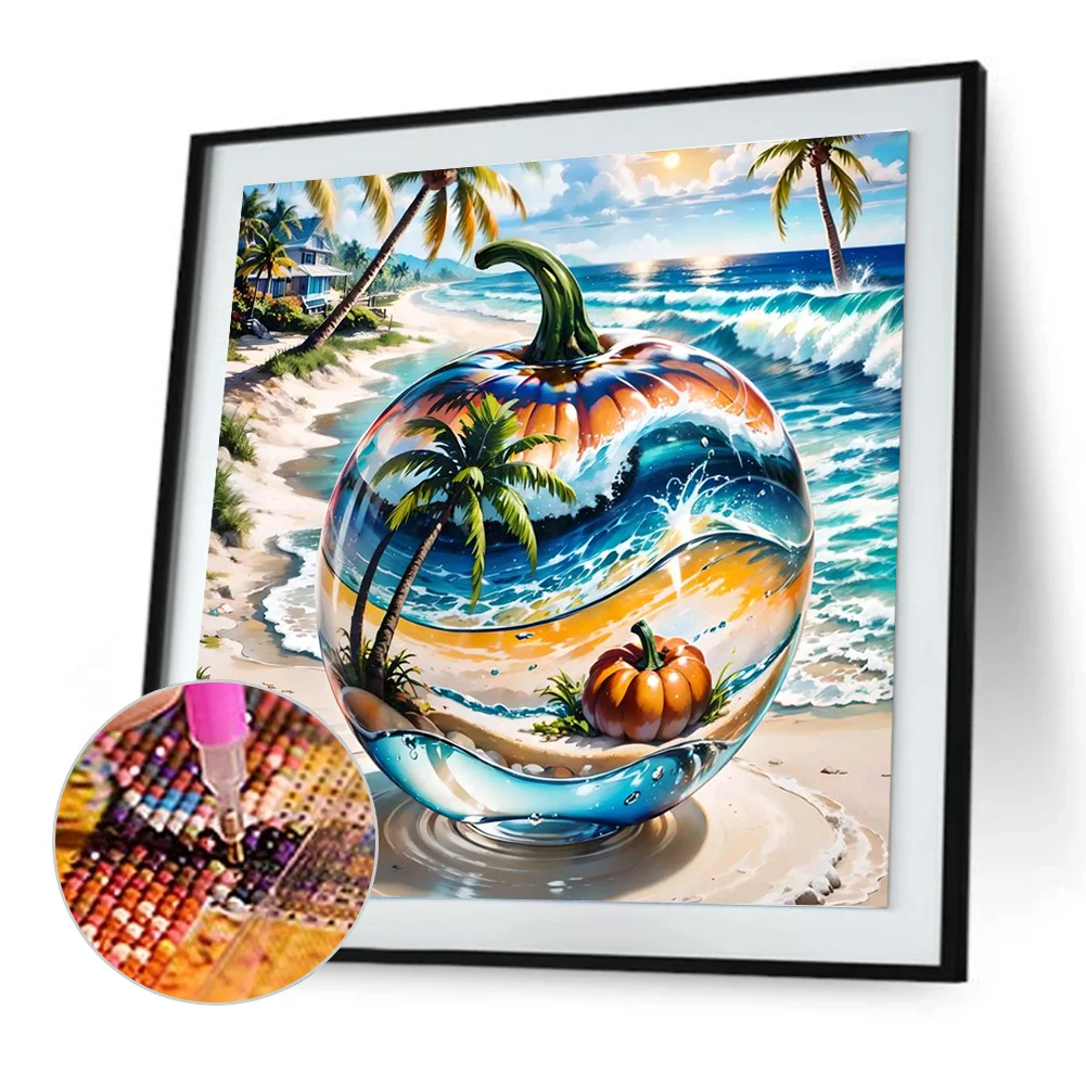 Diamond Painting - Full Round Drill - Beach(Canvas|30*30cm)