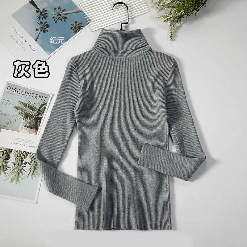 Uveng Uveng Sweater Woman With Bottom Shirt Autumn And Winter New Long Sleeves To Keep Warm Body Solid Color Knitted Shirt