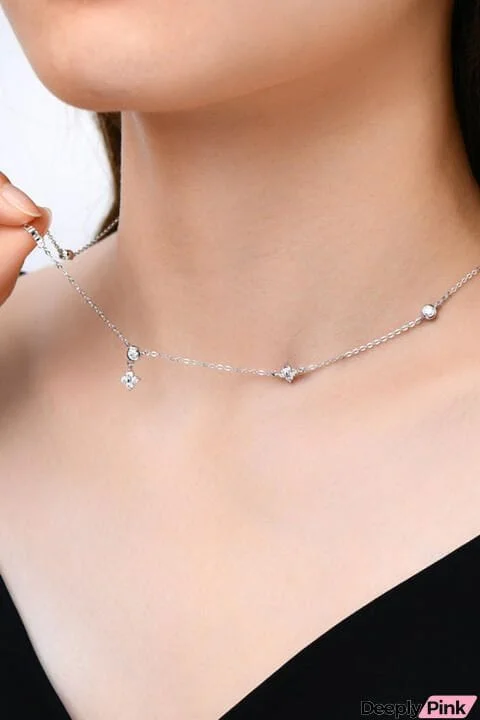 Moissanite 925 Sterling Silver Necklace