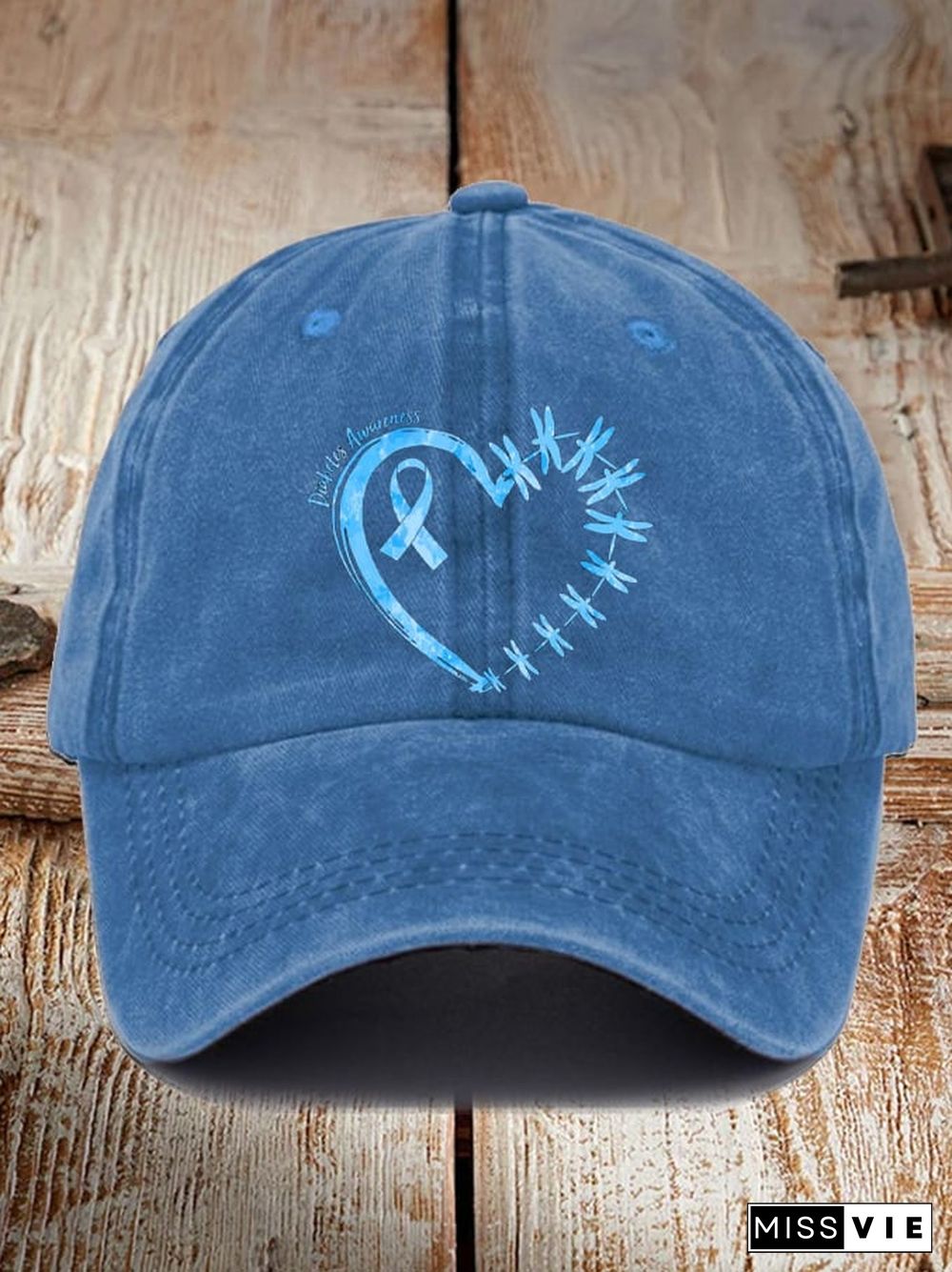Unisex Diabetes Awareness Dragonfly Print Hat