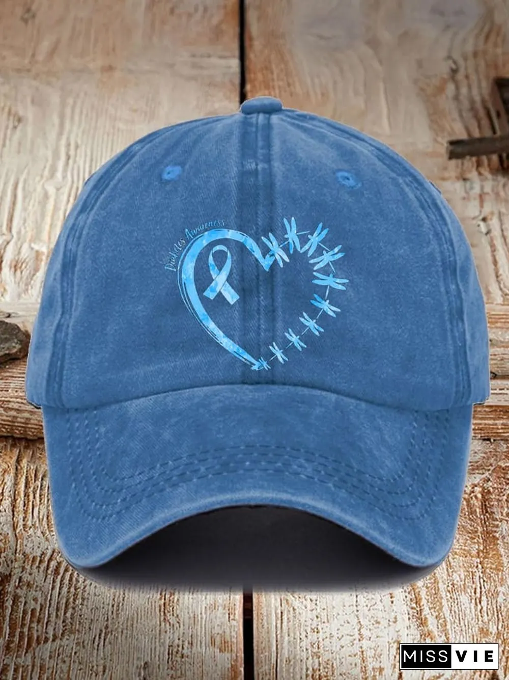 Unisex Diabetes Awareness Dragonfly Print Hat
