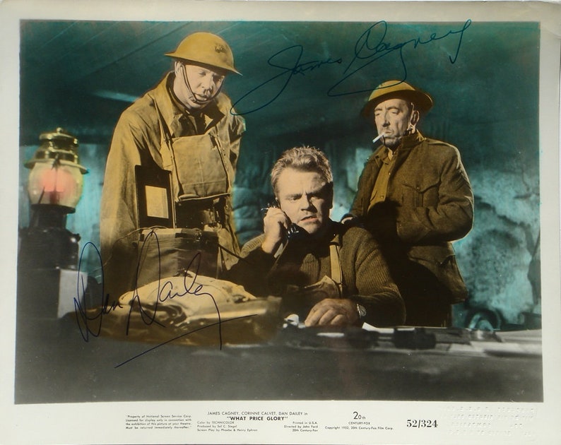 JAMES CAGNEY & DAN Dsiley Cast Signed Photo Poster painting X2 What Price Glory wcoa