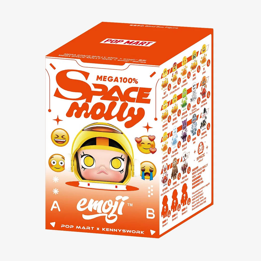 MEGA SPACE MOLLY 100% &times; Emoji Series Toy Figures Blind Box