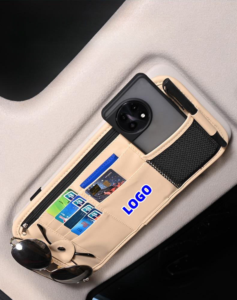 Car sun visor storage rack