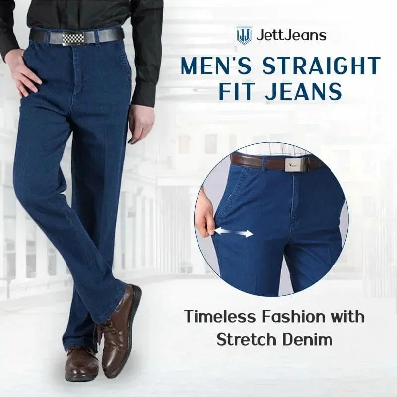 JettJeans3 &ndash; Men's High Waist Straight Fit Stretch Jeans
