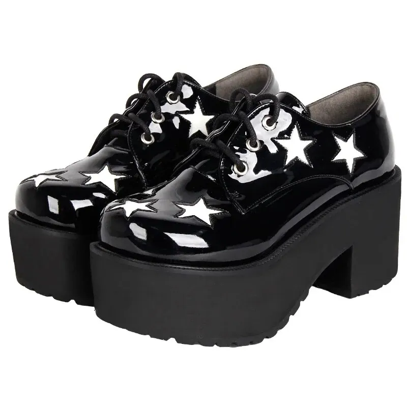 VCshoes Woman Mori Girl Lolita Punk Cosplay Shoes Lady High Trifle Heels Pumps Women Princess Party Shoes 8cm Star