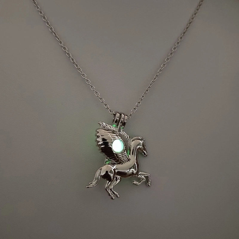 Luminous Hollow Diy Cage Christmas Tree Women’s Necklace