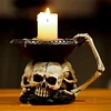 Skull Candlestick Skull Candlestick Gothic Decorative Resin Candlestick Crafts