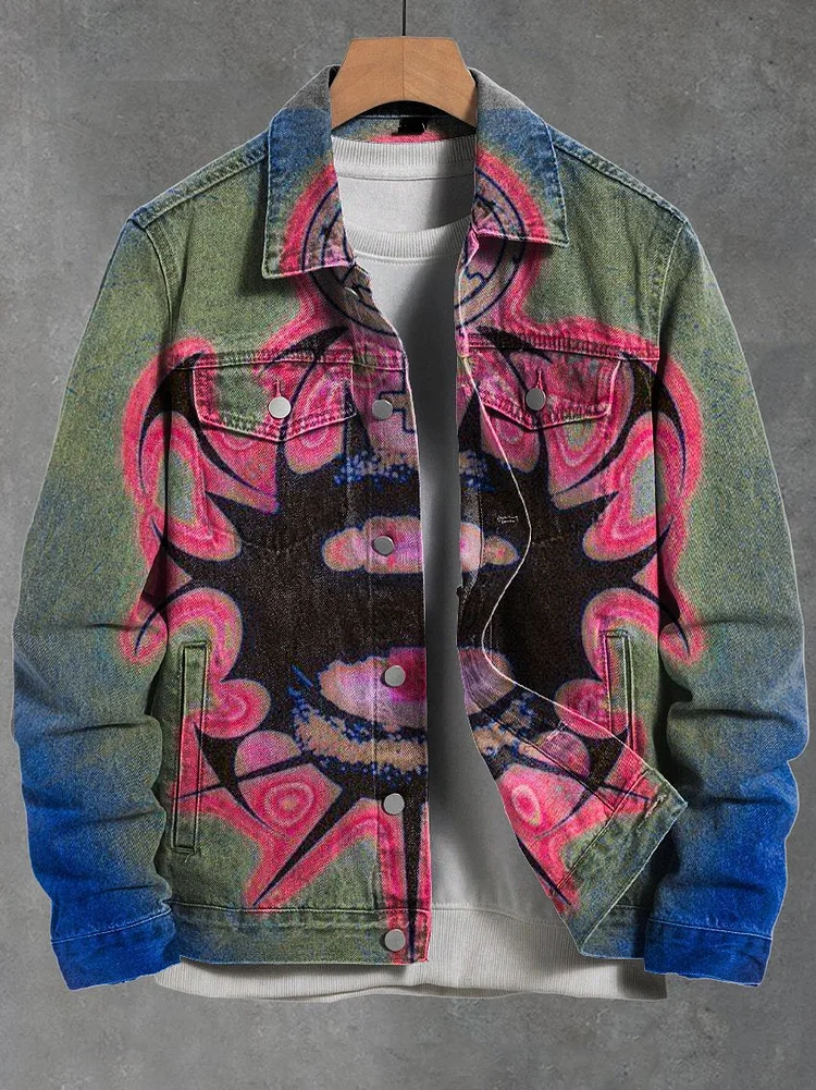Vintage Dark Gothic Mysterious Denim Jacket